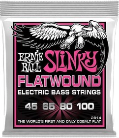 Resim Ernie Ball P02814 Super Slinky Flatwound Bass Set Takım Tel Bas G 