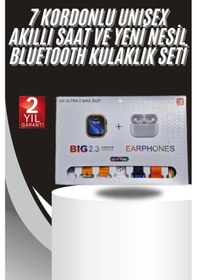 Resim 9 Ultra Akıllı Saat 49mm 2inç Ekran 7 Kordonlu Ve Bluetooth Kulaklık 