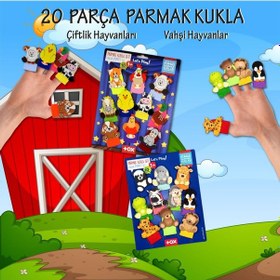 Resim 2 Set - 20 Parça Tox Vahşi ve Çiftik Hayvanlar Parmak Kukla T781 
