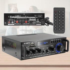 Resim RV Ses Sistemi RV Hoparlör Araba Amplifikatörü Mini HiFi Yeni Yükseltme Evrensel 2.0 Kanallar Otomatik Stereo Ses Ev Sineması Stereo Alıcılar Ev Stereo 298Pro AB Fişi, Pil Olmadan 