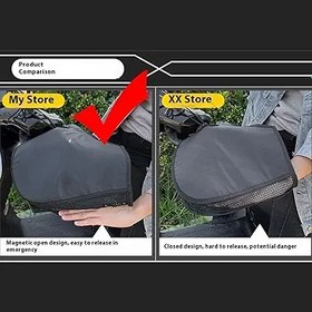 Resim budiniao Motosiklet Eldivenleri Yaz Bisiklet Eldivenleri, Yalıtımlı Bisiklet Oxford Kumaş Su Geçirmez File Nefes Alabilir Tüm Gün Dayanıklı 