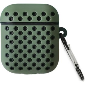 Resim Dukkanıum Newface Airpods 2 (2.nesil) Spor Delikli Kılıf - Haki Yeşil-Siyah 