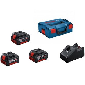 Resim Bosch GBA 18V 3x4ah + GAL 18V-40 + L-box 