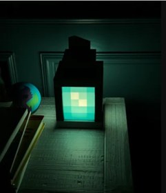 Resim mse store Minecraft temalı mavi gece lambası -Figür yuvası 