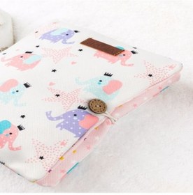 Resim meditroia Bebek Alt Açma Bakım Çantası Fil Desen Organizer Açık Pembe 