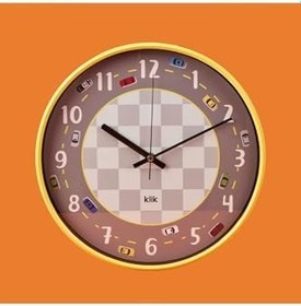 Resim Slim Ralli Çocuk Odası Duvar Saati -Sarı - 30 Cm 