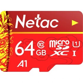 Resim Netac Tf Micro SD 64GB Hafıza Kartı A1 U1 C10 Trafik (Yurt Dışından) 