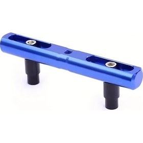 Resim Chuangyinshop Mavi Evrensel Motosiklet Telefon Tutucu Yatay Bar Fonksiyonel Uzatma Çubuğu Navigasyon Standı 