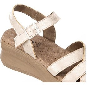 Resim Muya Propus Anatomik Taban Taban Topuk Dikeni Kadın Sandalet Bej 