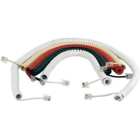 Resim Telefon Spiral Kablo Beyaz 3 Metre 