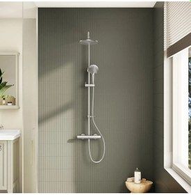 Resim Vitra Aquaheat Bliss 240 A47205 2f Termostatik Duş Sistemi, Krom Krom 