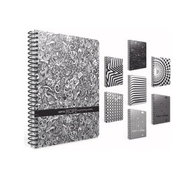 Resim Hope Spiral Karton Kapaklı Defter 19 26 80 Yaprak Çizgili Çok Renkli 