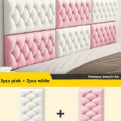 Resim 5-6 Parça Tatami Destekli Yatak Başlığı Çarpışma Önleyici Duvar Seti, Yuva İçin Kendinden yapüşkanlı ve Soft Bag Arka Desteğe Sahip 
