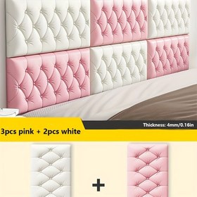 Resim 5-6 Parça Tatami Destekli Yatak Başlığı Çarpışma Önleyici Duvar Seti, Yuva İçin Kendinden yapüşkanlı ve Soft Bag Arka Desteğe Sahip 