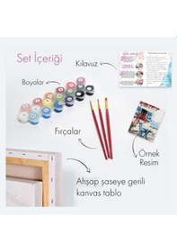 Resim Sayılarla Boyama Seti 40 x 50 CM Tuval Şasesine Gerili Yavru Köpekler 