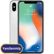 Resim Apple iPhone X Yenilenmiş TR Garanti | 256 GB Gümüş 