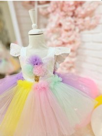 Resim İce Cream Beyaz Romper Kız Bebek Elbise,doğum Günü Elbise,fotoğraf Çekim Elbise,0-3 Yaş Uygun Beyaz 