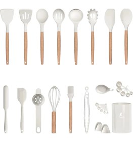 Resim VALLETTA VLT1728 VERRAZANO 28 PARÇA SİLİKON MUTFAK SETİ - VANİLYA 