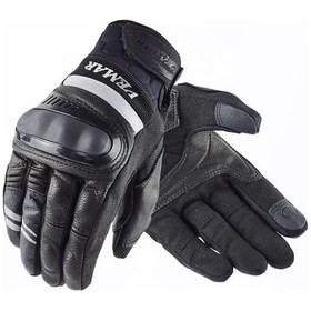 Resim Vemar Ve-208 Tam Parmak Dokunmatik Deri Motosiklet Eldiveni - All Siyah 