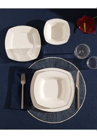 Resim Madame Coco Noya 6 Kişilik 24 Parça Yemek Takımı - Beyaz/silver 8684427055250 Çok Renkli 