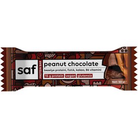 Resim SAF Nutrition Peanut Protein Bar Fıstık Ezmeli Çikolata 50g (Tekli) 
