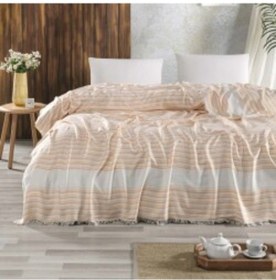 Resim %100 Bambu Turuncu Çift Kişilik Pike 240x260 Turuncu 