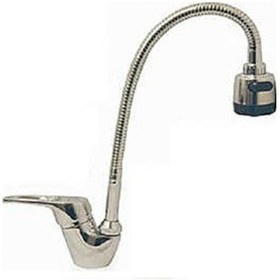 Resim Spiralli Evye Lavabo Bataryası Pirinç Krom 