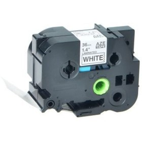 Resim Printpen Brother P Touch Tz Tape 36tzem961 Mat Gümüş Etikete Siyah 36mmx8m 