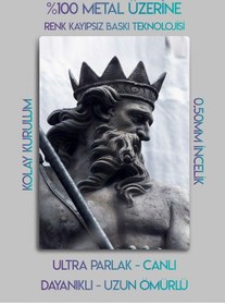 Resim Mitolojik Tanrı Yunan Heykeli - Metal Baskı Duvar Tablosu 