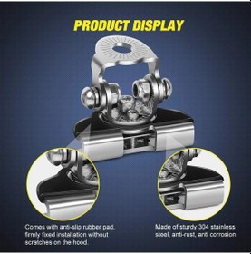 Resim 2pc Black-2pcs/set Araç Montaj Çalışma Işığı Braketi Kelepçe Paslanmaz Çelik Sütun Hood Offroad Led Çalışma Işığ 