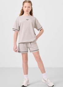 Resim TOMMY LIFE Pamuklu Yumuşak Dokulu Standart Fit Basic Kız Çocuk Şort Takım, T17KG-75183 