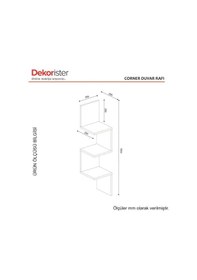 Resim Dekorister Corner Duvar Rafı Beyaz 