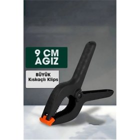 Resim İsmiyle Al Kıskaç Klips Yaylı Işken ce Plastik Kelepçe Güçlü Mafsallı Çene 9 inç 9 cm ağız 