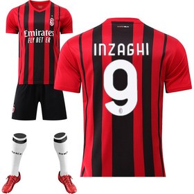 Resim Allegp Ac Milan Futbol Takımı 2022 Futbol Forması Seti Kırmızı (Yurt Dışından) 
