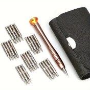 Resim 25in 1 Hassas Tamir Alet Seti Tornavida Seti - Elektronik, Gözlük ve Daha Fazlası için Metal ve Plastik Güvenlik Torx Başlıkları - Elektrik Gerektirmez 