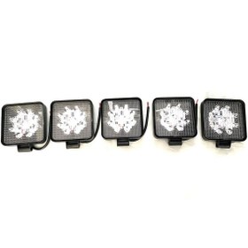 Resim First Oto 9 Led Kare Projektör Off Road Çalışma Sis Lambası 27w 12-30v 5 Adet 