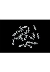 Resim Geçmeli Perde Ve Tül Düğmesi Korniş Halkası 25 Adet Dikilebilir Özelliğinde Beyaz 