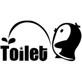 Resim Penguen Tuvalet Sticker 40 X 20 Cm 