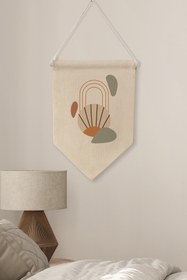 Resim Balkon Duvar Dekoru, Pinterest Oda Dekoru, Boho Kanvas Flama Askılı Duvar Örtüsü Ve Süsü NO:480 - Renkli - 26 / 70 x 100 