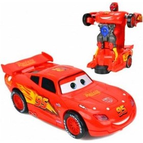 Resim Robota Dönüşen Şimşek Mcqueen Pilli Araba - Oyuncak Robota Dönüşe 