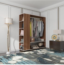 Resim Kenzlife giysi dolabı abdullah 180*150*45 cvz gardırop tekerlekli 
