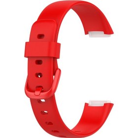 Resim Fitbit Luxe Silikon Renkli Toka Saat Bandı İçin Xdfind, Boyut: L Kırmızı 