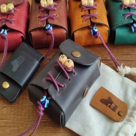 Resim Sumerian Wallet Kişiye Özel Crazy Deri Siyah Sigara Kılıfı(Anahtarlık Hediye) 