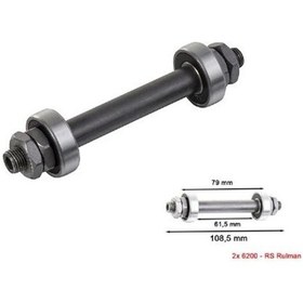 Resim Bisiklet İçin Qr İç Boru Rulmanlı Ön Teker Göbek Mili Siyah Mıl-102 