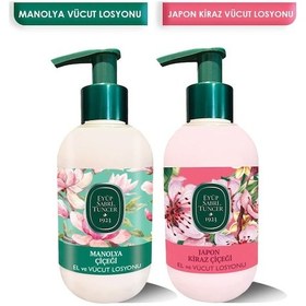 Resim Eyüp Sabri Tuncer Japon Kiraz Çiçeği + Manolya Çiçeği El ve Vücut Losyonu 2 x 280 ML 