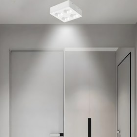 Resim 48W Sıva Üstü LED Spot Aydınlatma - Yüksek Verimli Tavan Lambası 3159-W19-8P-JY - Siyah / Beyaz 