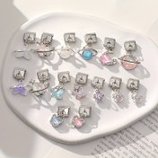 Resim 1 adet Trendy Taban Serisi, Yıldız Balığı Kuyruk Çiçek Ok Yıldız Ay Kalp Element Tasarımı, Kendin Yap Yaratıcı Moda Zarif Modül Bileklik Aksesuarı - Tek Parça, Montaj Gerektirmez 