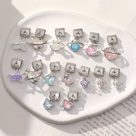 Resim 1 adet Trendy Taban Serisi, Yıldız Balığı Kuyruk Çiçek Ok Yıldız Ay Kalp Element Tasarımı, Kendin Yap Yaratıcı Moda Zarif Modül Bileklik Aksesuarı - Tek Parça, Montaj Gerektirmez 