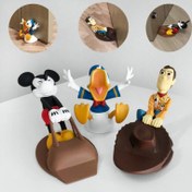 Resim Mickey Mouse, Woody ve Donald Tavuk PVC Kapı Durdurucu Süsü - Dayanıklı Plastik, Oturma Odası, Mutfak, Yatak Odası ve Ofis için İdeal | Aile ve Arkadaşlar için Mükemmel Hediye, Mutfak Süsü 