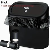 Resim 3 Parça Set Araba Çöp Kutusu (1 Çöp Kutusu + 2 Rulo Çöp Poşeti) Araba Yan Kapı Askılı Depolama Kutusu Mini Yaratıcı Ev ve Araç Kullanımı İçin Çift Amaçlı 